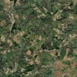 Vue aérienne des environs de Ferme Equestre Crinière au Vent - Camping
