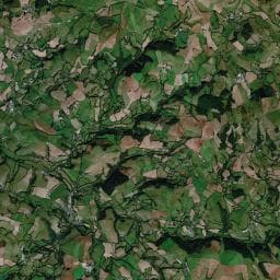 Vue aérienne des environs de Le Jardin de Chalets