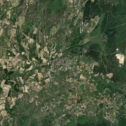 Vue aérienne des environs de Aire de camping-car de Barjac