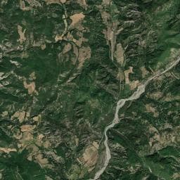 Vue aérienne des environs de Agri Yourte
