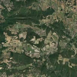 Vue aérienne des environs de Aire Camping-Cars du Potager