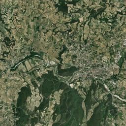 Vue aérienne des environs de Camping La Cambuse