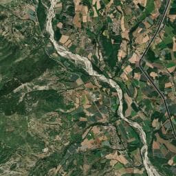 Vue aérienne des environs de Camping Les Myotis
