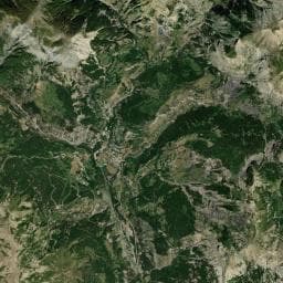 Vue aérienne des environs de Aire de camping-car à Villars-Colmars