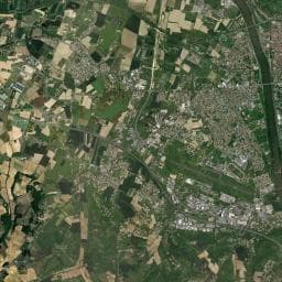 Vue aérienne des environs de Aire de camping-car de Agen