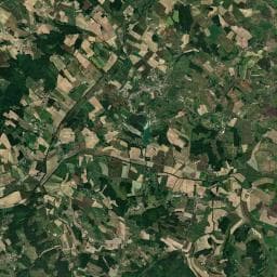 Vue aérienne des environs de La Base de Loisirs et Camping du Malivert