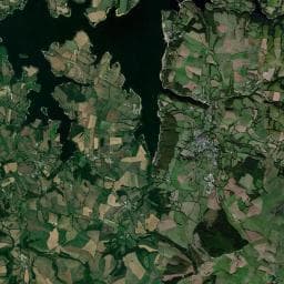Vue aérienne des environs de CAMPING LA PRESQU'ILE - Lac de Pareloup