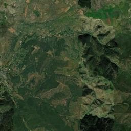 Vue aérienne des environs de Camping La Cascade