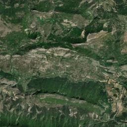 Vue aérienne des environs de Aire de camping car Montfroc
