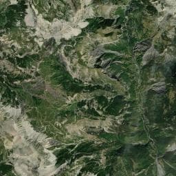 Vue aérienne des environs de Abri refuge de Voya