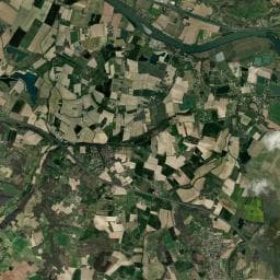 Vue aérienne des environs de Aire de Camping-car Dunes