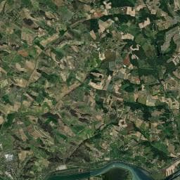 Vue aérienne des environs de Fontaine du belvédère de Boudou