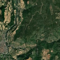 Vue aérienne des environs de La Cabane de Millau
