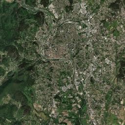 Vue aérienne des environs de Aire de camping-car à Alès