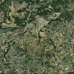 Vue aérienne des environs de Camping municipal Roquefiguier
