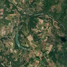 Vue aérienne des environs de Camping Le Clos Lalande