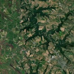 Vue aérienne des environs de Aire de Camping-Cars Municipale de Réquista
