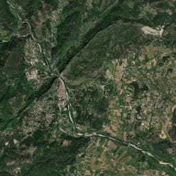 Vue aérienne des environs de Camping Bellevue