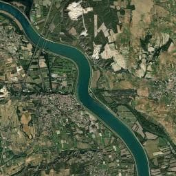 Vue aérienne des environs de Aire de Roquemaure-Nord