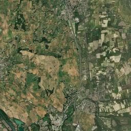 Vue aérienne des environs de Camping les Sources
