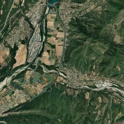 Vue aérienne des environs de Les Salettes
