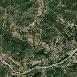 Vue aérienne des environs de Gîte Les Lavandes La Condamine
