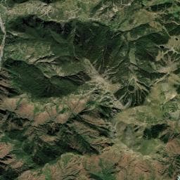 Vue aérienne des environs de Source du Bivouac de Roua