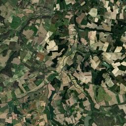 Vue aérienne des environs de Camping des Étangs