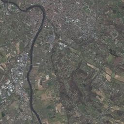 Vue aérienne des environs de Aire de camping car Montauban - Port Canal