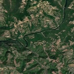 Vue aérienne des environs de Aire de camping-car à Coupiac