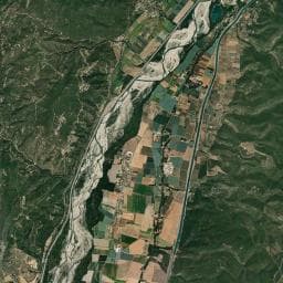 Vue aérienne des environs de Camping Les Cigales