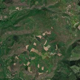 Vue aérienne des environs de Camping des Baumes