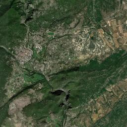Vue aérienne des environs de Laroque Espace Loisirs