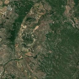 Vue aérienne des environs de Aire de camping-car à Quissac