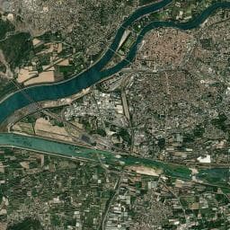 Vue aérienne des environs de Camping Bagatelle
