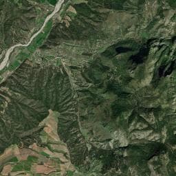 Vue aérienne des environs de Gîte de Trévans