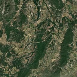 Vue aérienne des environs de Mas de Campagnani