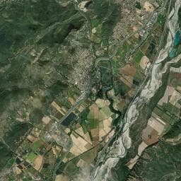 Vue aérienne des environs de Villeneuve