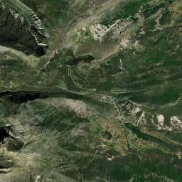 Vue aérienne des environs de Refuge de Soleilhas-Vauplane