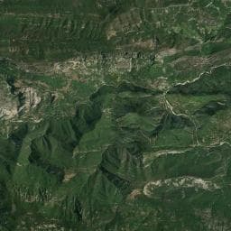 Vue aérienne des environs de Camping des Fines Roches
