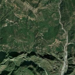 Vue aérienne des environs de Camping Al Boucle d'Or