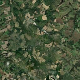Vue aérienne des environs de Fontaine de l'église de l'Hôpital