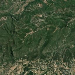 Vue aérienne des environs de La Baume de l'eau