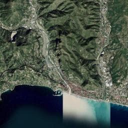 Vue aérienne des environs de Por La Mar