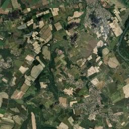 Vue aérienne des environs de Camping des Lacs