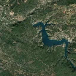 Vue aérienne des environs de Cabane de l'Inca