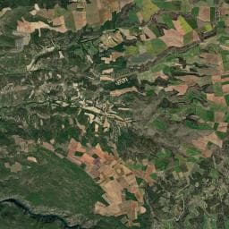 Vue aérienne des environs de La Beaume