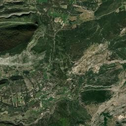 Vue aérienne des environs de Abri contre le vent