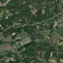Vue aérienne des environs de camping les platanes
