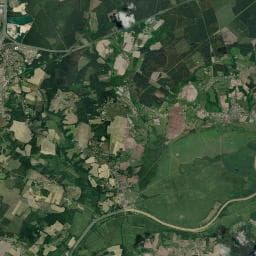 Vue aérienne des environs de Camping Bertranborde